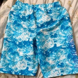 Blue swim shorts